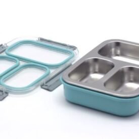 Leak-Proof Stainless Steel With Silicone Rim Bento Box